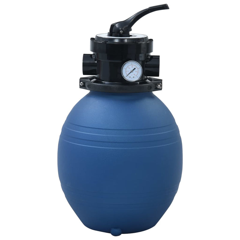 High-density Polyethylene Pool Sand Filter with 4 Position Multiport Valve Winterizing Option Flow Rate of 247.2 ft³/h