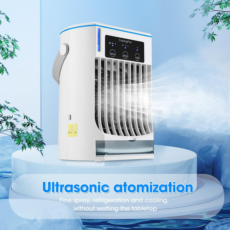 Mini Portable Air Conditioner Air Cooler Fan USB Water Cooling Fan Air Conditioning For Home Office Mobile Air Conditioner