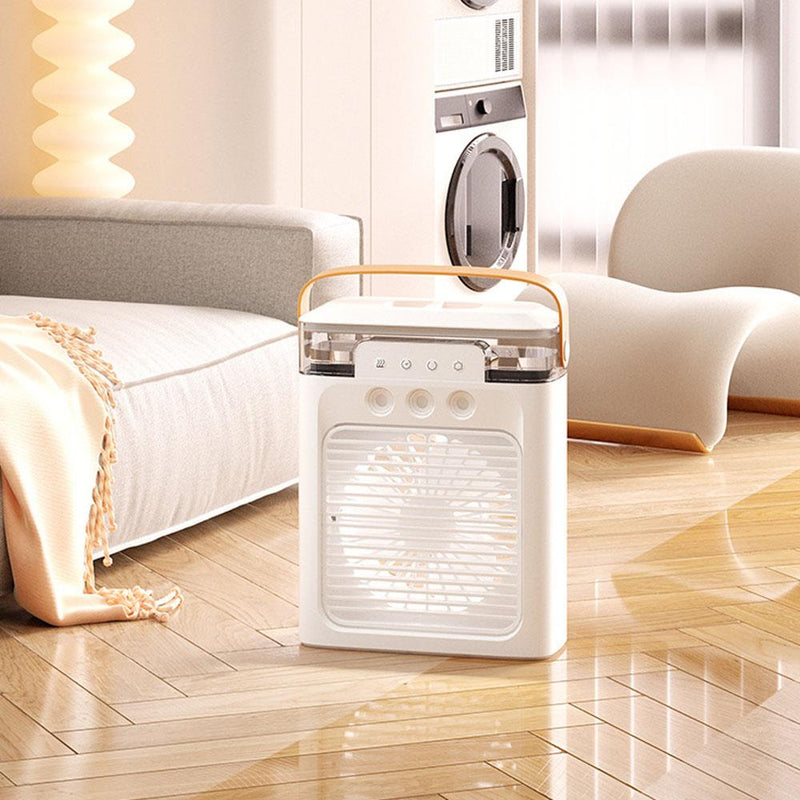 New USB Electric Fan Air Conditioner Household Desktop 3 Speed Adjustable Air Cooler Portable Mobile Humidification Home Office