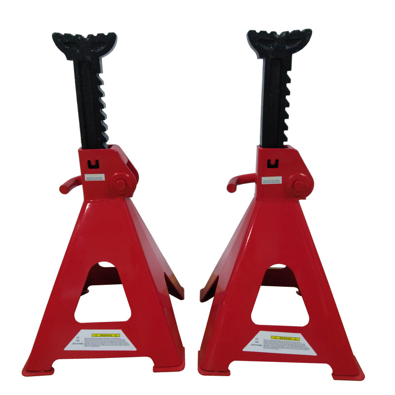 1 Pair of 12 Ton Jack Stands Truck Car Emergency Lift Tool Red