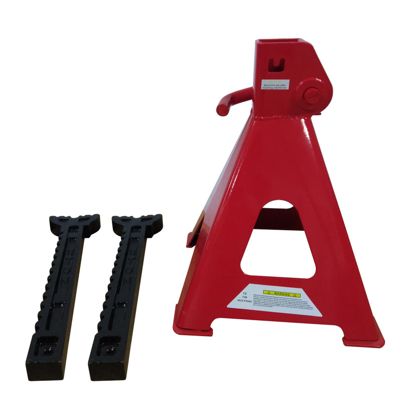 1 Pair of 12 Ton Jack Stands Truck Car Emergency Lift Tool Red