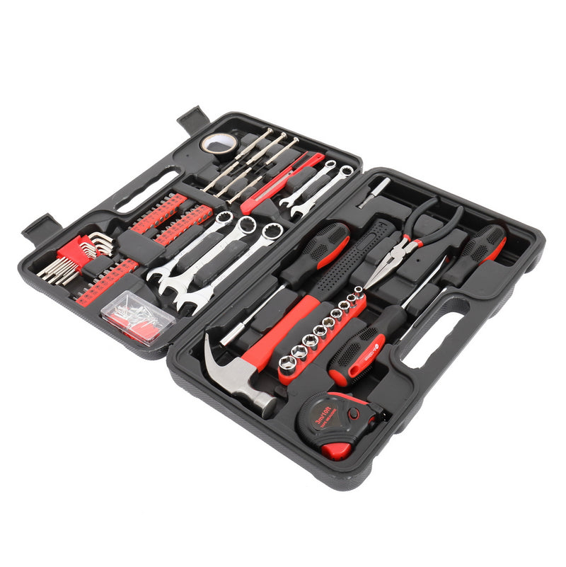 148pcs Iron  Household Tool Set Red