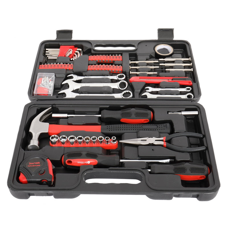 148pcs Iron  Household Tool Set Red