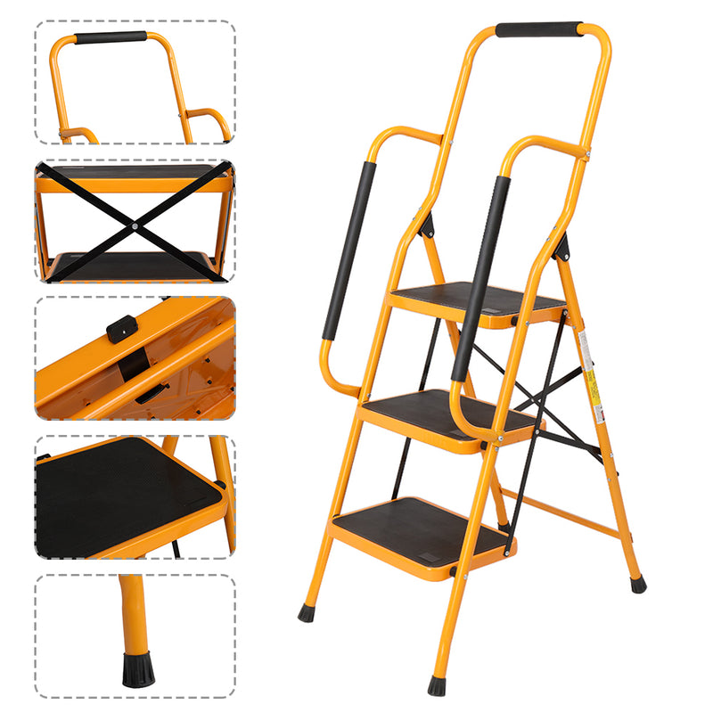 3 Step Ladder Portable Lightweight Step Stool