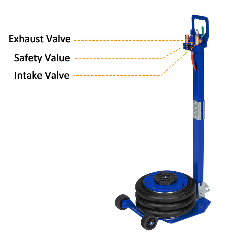 3T Square Handle Foldable Airbag Jack Blue