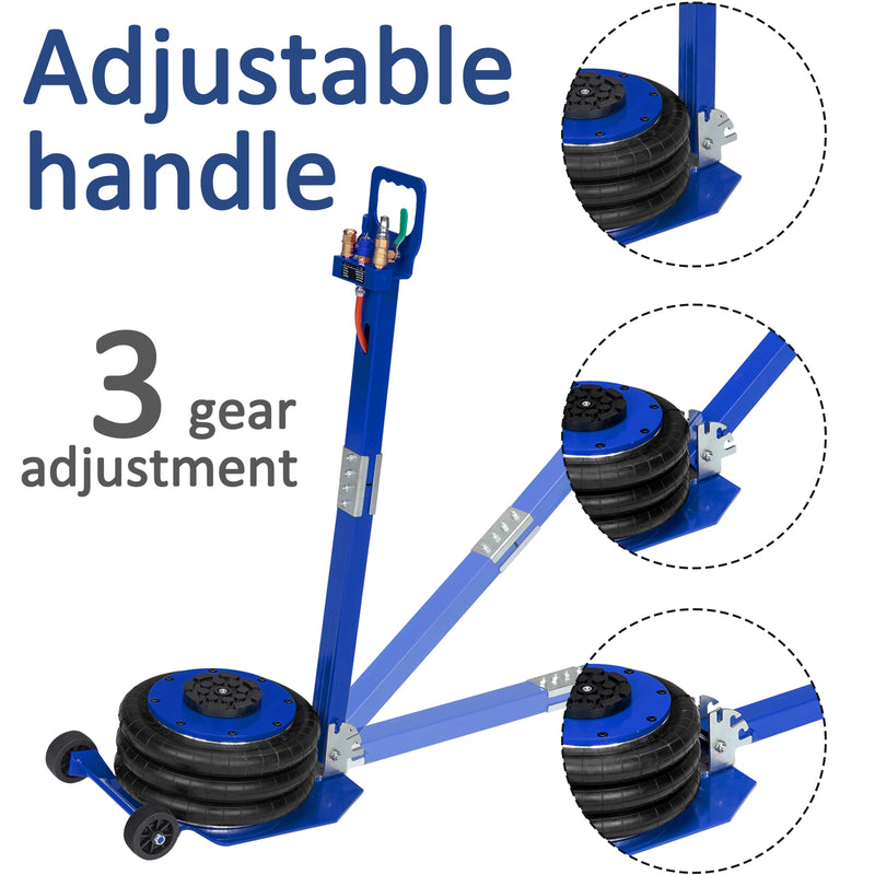 3T Square Handle Foldable Airbag Jack Blue