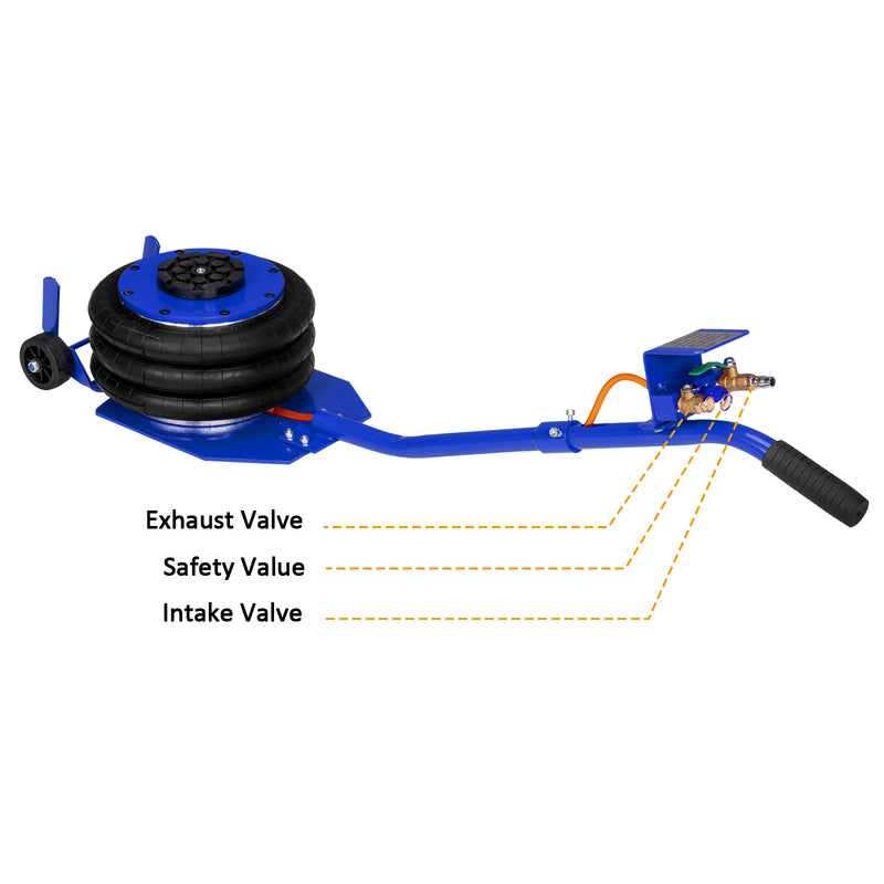 3T Round Handle  AirBag Jack Blue