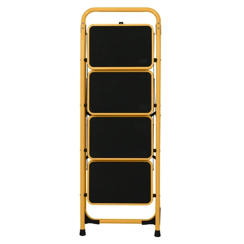 4-Step Ladder Lightweight Step Stool 330 lb Load Capacity Iron  Yellow