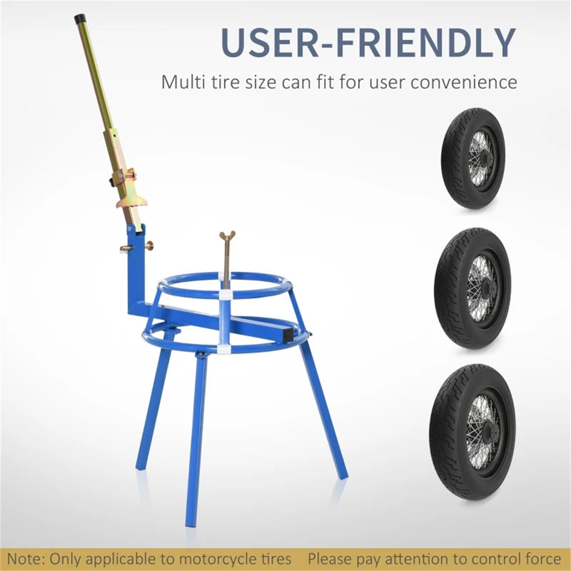 Tire Changer Stand Fit for 16-24in Tyres Motorcycle Tyre Changing Stand with Adjustable Bead Breaker