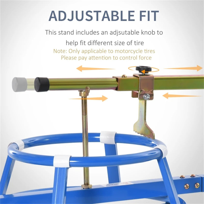 Tire Changer Stand Fit for 16-24in Tyres Motorcycle Tyre Changing Stand with Adjustable Bead Breaker