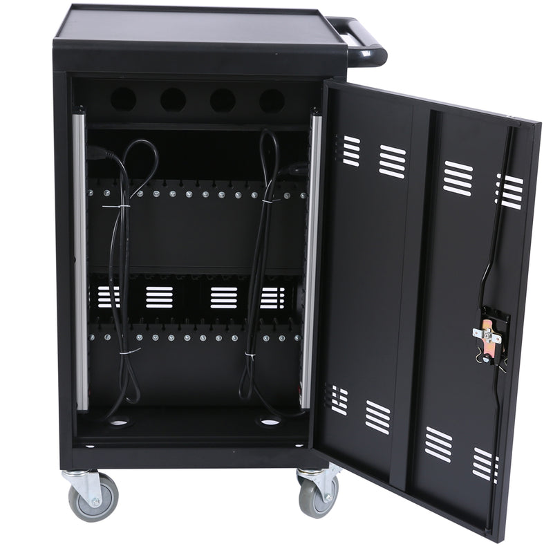 Mobile Charging Cart and Cabinet for Tablets Laptops 35-Device