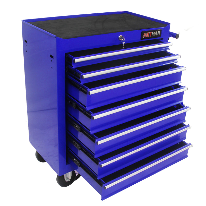 7-Drawer Multifunctional Tool Cart with Wheels – Blue