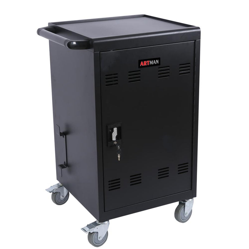 Mobile Charging Cart and Cabinet for Tablets Laptops 32-Device