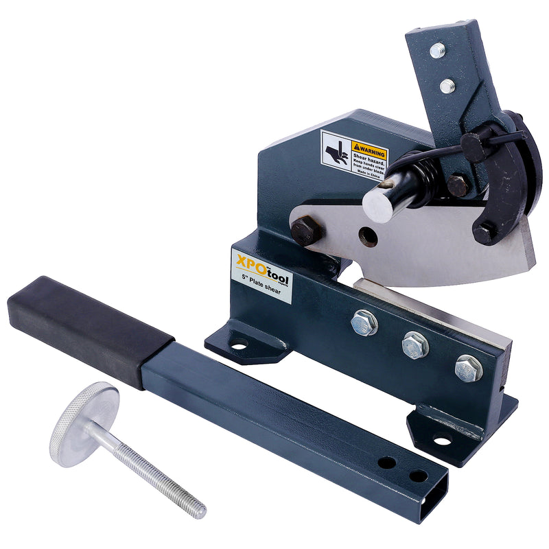 Industrial 6-Inch Sheet Metal Plate Shear, Solid Construction Mounting Type Metal Shear, High Precision Manual Hand Plate Shear