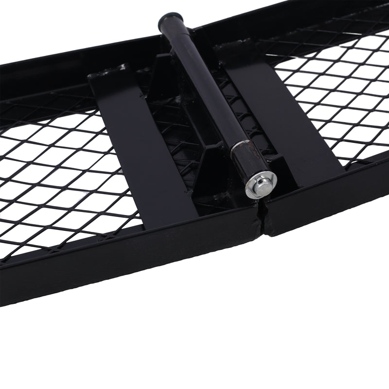 80" Steel Loading Ramp, 500 lb Capacity Foldable ATV Ramp for Pickup Trucks, Black, 1-Pack