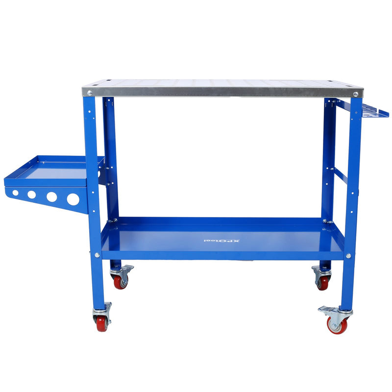 Welding Table 36" x 18", 1200 lbs Weight Capacity, Steel Welding Work Table with Wheels