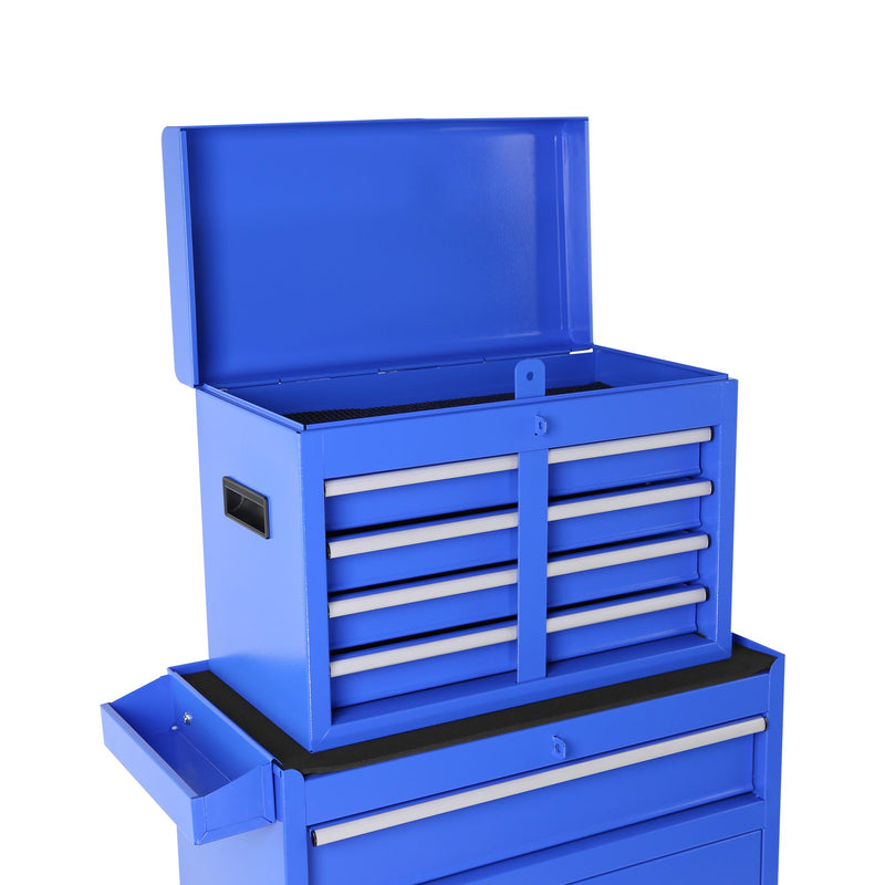 5 Drawer Rolling Tool Box with Lockable Wheels Adjustable Shelves and Non-Slip Pads Removable Tool Box Organizer