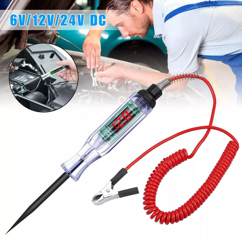 6/12/24V Car Digital Electric Voltage Circuit Tester Truck Automotive Light Test