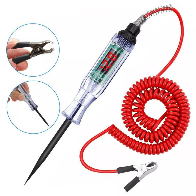 6/12/24V Car Digital Electric Voltage Circuit Tester Truck Automotive Light Test