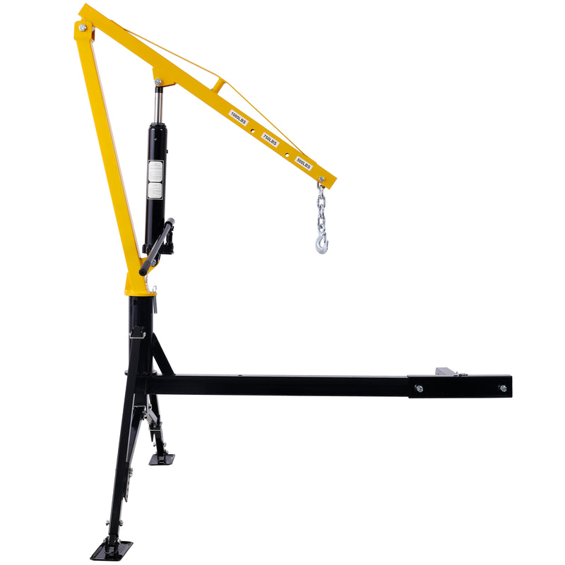 Receiver Hitch Mounted Hydraulic Swivel Pickup Truck Crane 1000lbs Capacity 3 Boom Capacities 500lbs 750lbs 1000lbs