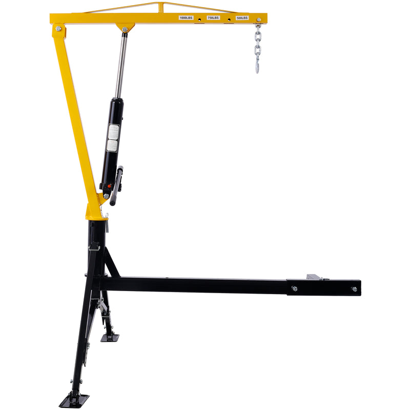 Receiver Hitch Mounted Hydraulic Swivel Pickup Truck Crane 1000lbs Capacity 3 Boom Capacities 500lbs 750lbs 1000lbs