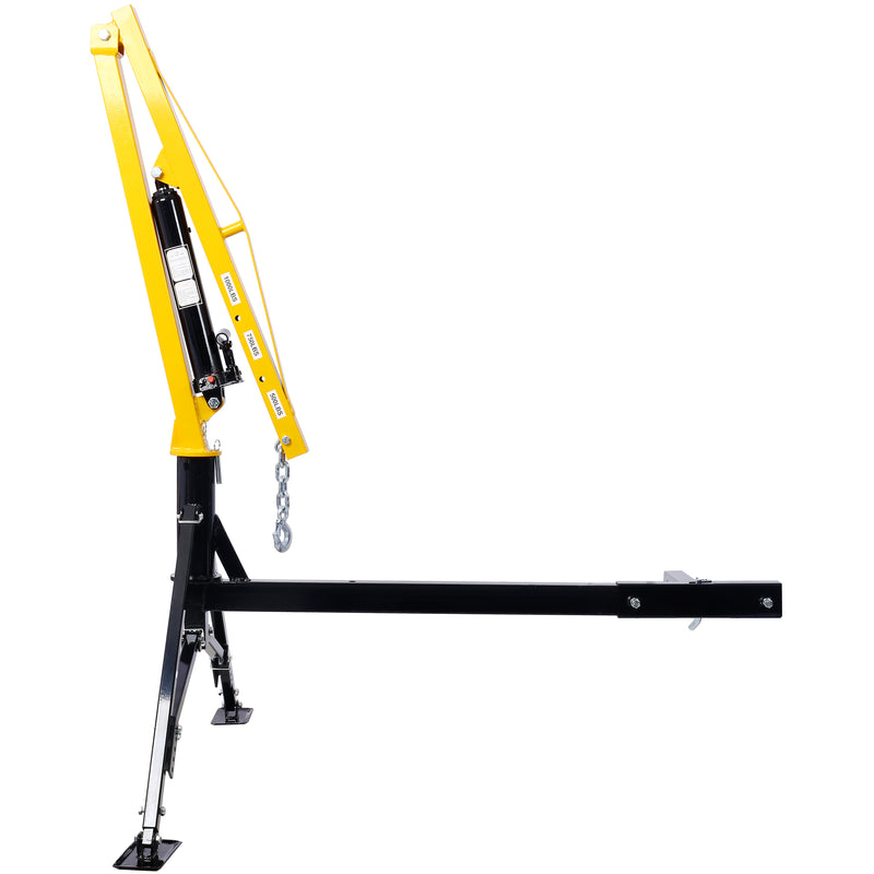 Receiver Hitch Mounted Hydraulic Swivel Pickup Truck Crane 1000lbs Capacity 3 Boom Capacities 500lbs 750lbs 1000lbs