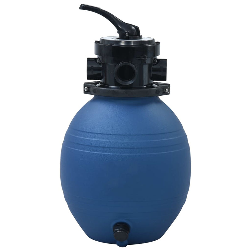 High-density Polyethylene Pool Sand Filter with 4 Position Multiport Valve Winterizing Option Flow Rate of 247.2 ft³/h