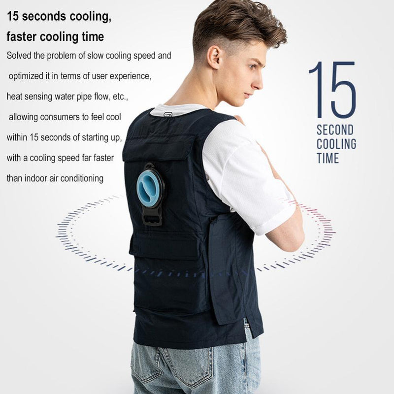 Ice Cooling Vest Polyester TPU Water Circulation Camping Charging Air Conditioning Clothes Fishing USB Charging Cooling Vest