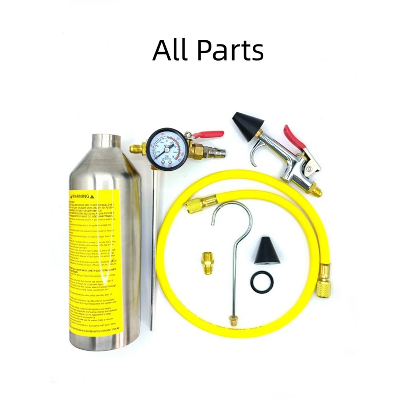 Automotive Air Conditioning Piping Condenser Canister Cleaning Bottle Kits A/C System Flush Set