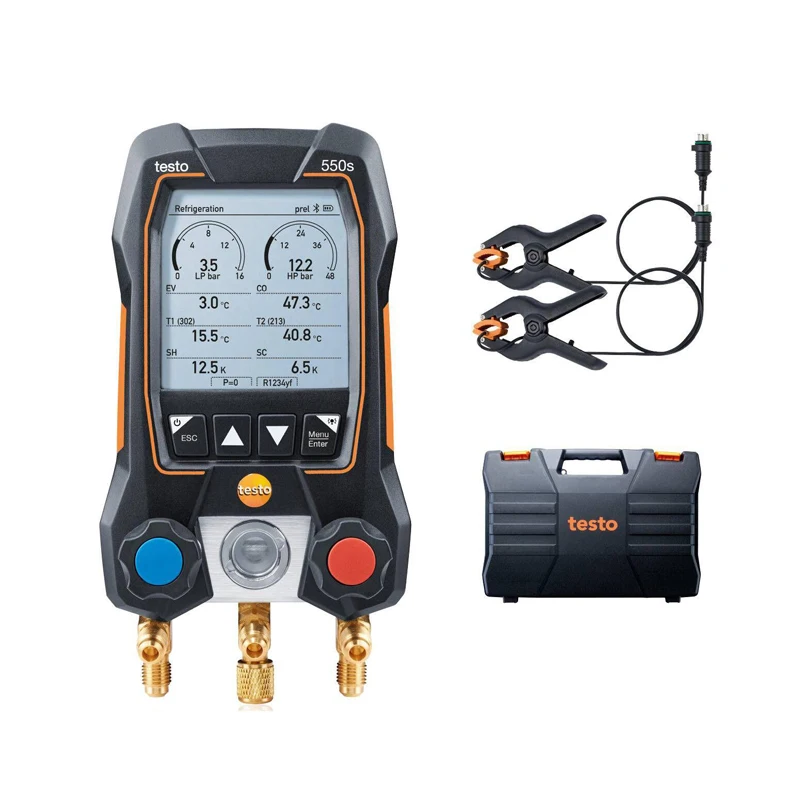 550s Intelligent Digital Display Refrigerant Meter with Bluetooth-compatible and Two-way Valve Group