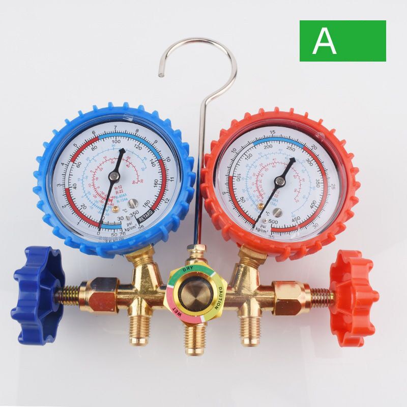 Refrigerant Manifold Gauge Air Condition Refrigeration Set for R12 R22 R502 R134A R404A R410A