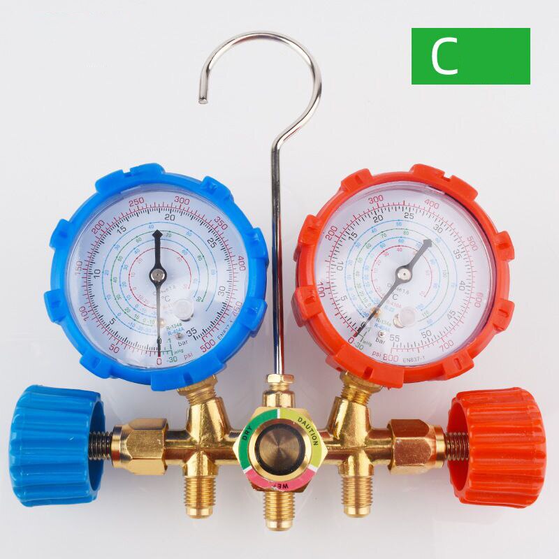 Refrigerant Manifold Gauge Air Condition Refrigeration Set for R12 R22 R502 R134A R404A R410A