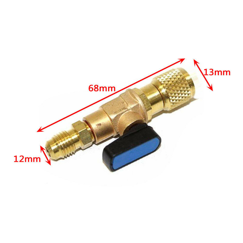 R134a R410a Shut Straight Ball Valves for A/C Charging Hoses