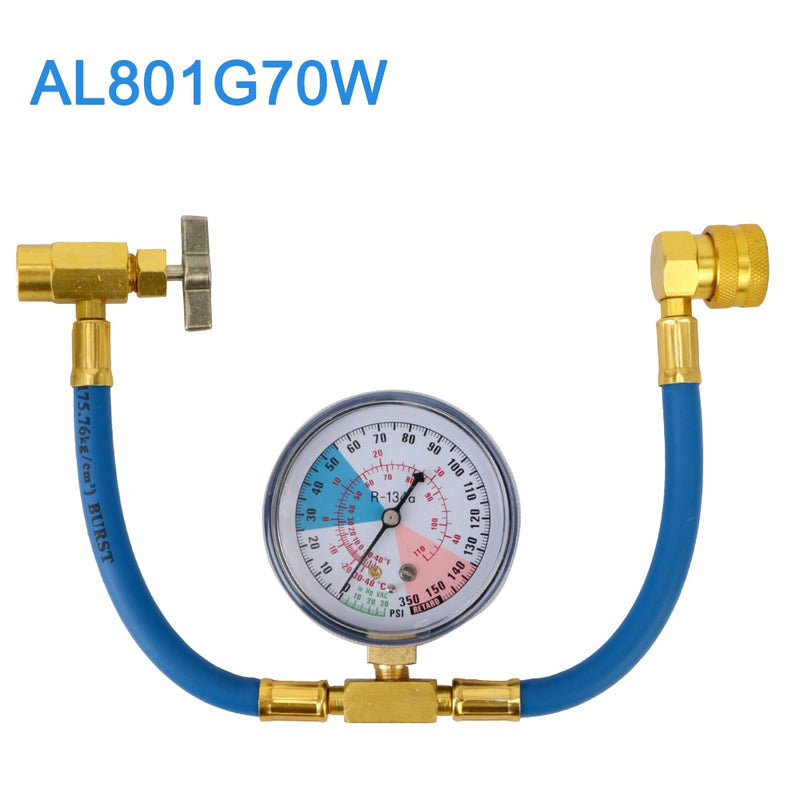 R134A Car Refrigerant Charging Pipe With Measuring Gauge Car Air Conditioner Tools