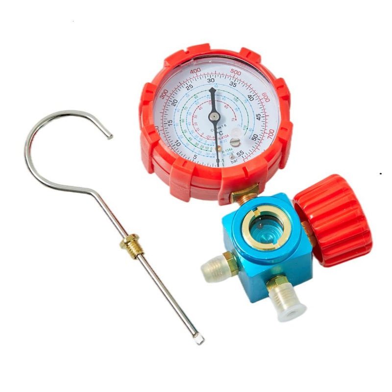 Pure Copper Refrigerant Pressure Gauge R134a/R410/R32/R22/R407C Air Conditioning and Fluoride Table Low/high Pressure