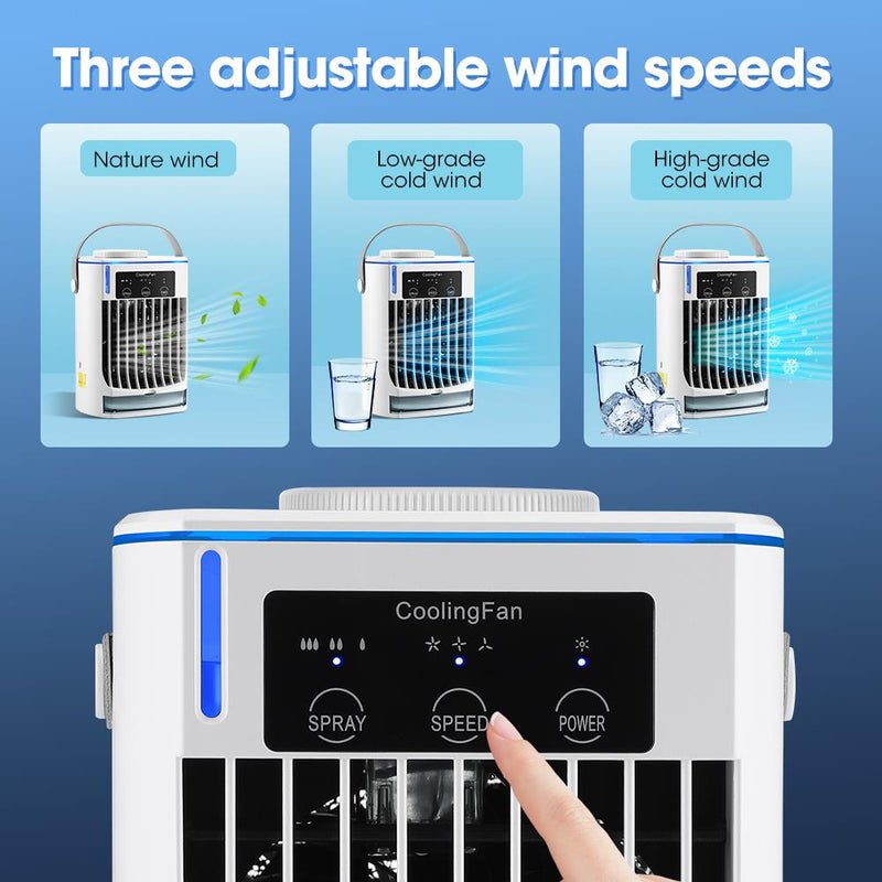 Mini Portable Air Conditioner Air Cooler Fan USB Water Cooling Fan Air Conditioning For Home Office Mobile Air Conditioner