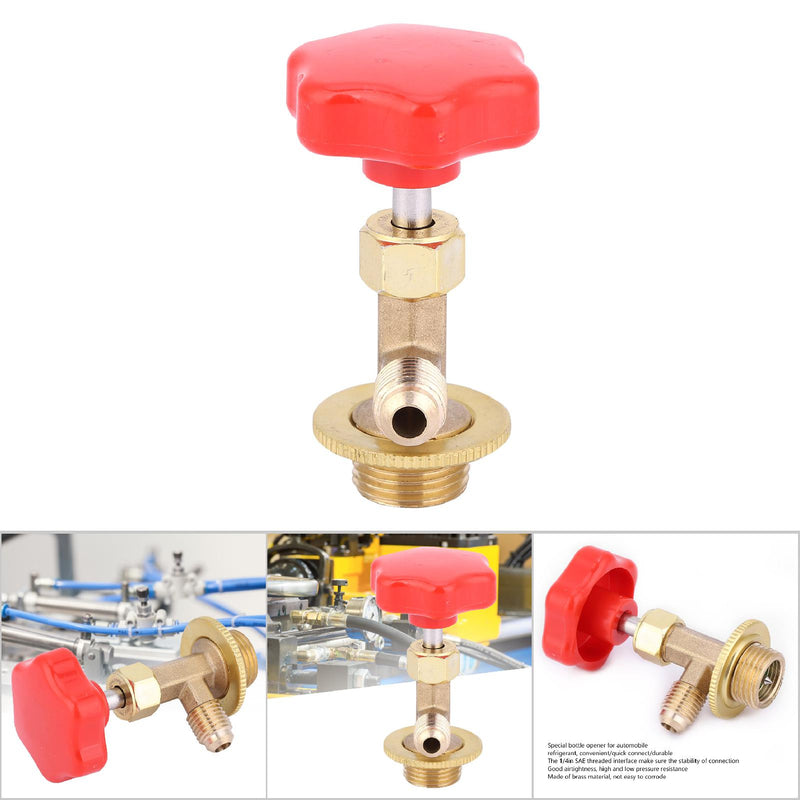 Refrigerant Bottle Opener Brass Dispensing Valve 1/4SAE for Air Conditioning R134/R22R134