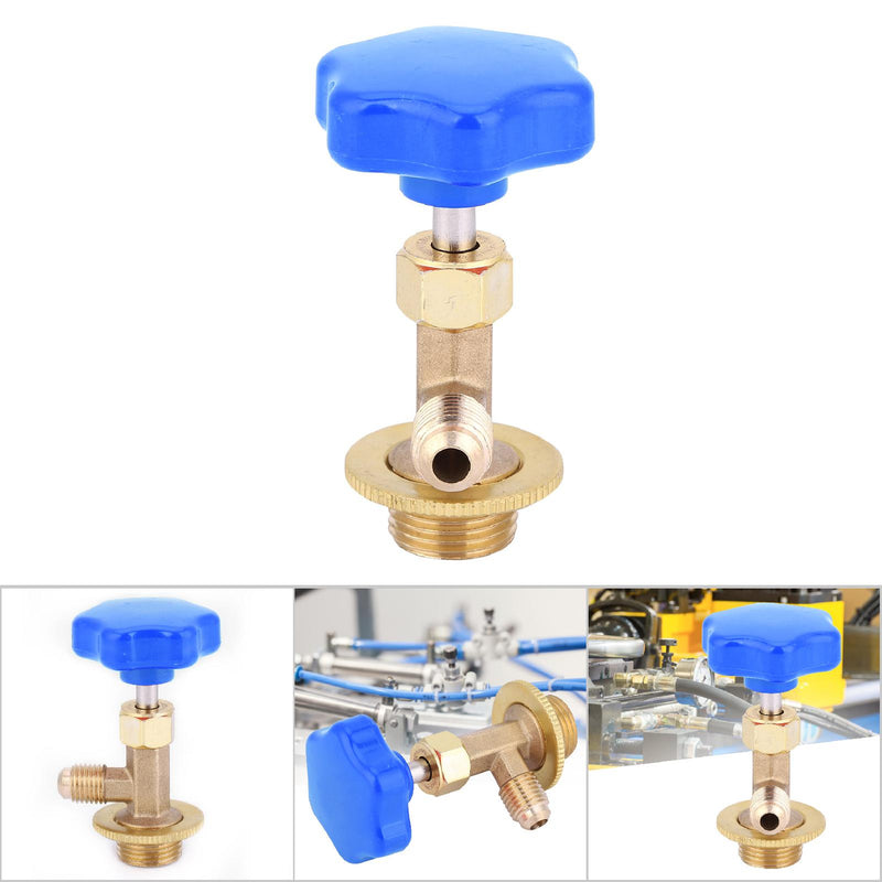 Refrigerant Bottle Opener Brass Dispensing Valve 1/4SAE for Air Conditioning R134/R22R22