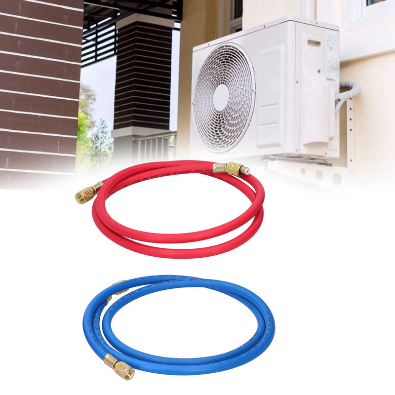 Refrigerant Charging Hose Fluoride Adding Tube Car Air Conditioning Repair Tool Car AccessoriesFor R410 2Pcs 1.5m