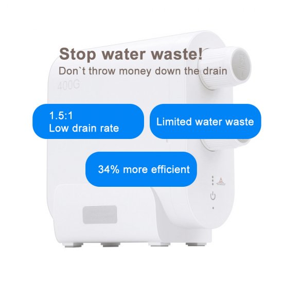 400GPD High Flow Under Sink Reverse Osmosis Water Filtration System Water Purifier