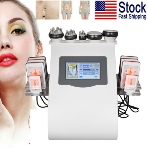 6 In 1 Slimming Machine Ultrasonic Cavitation Body Face Massager 8 Pads