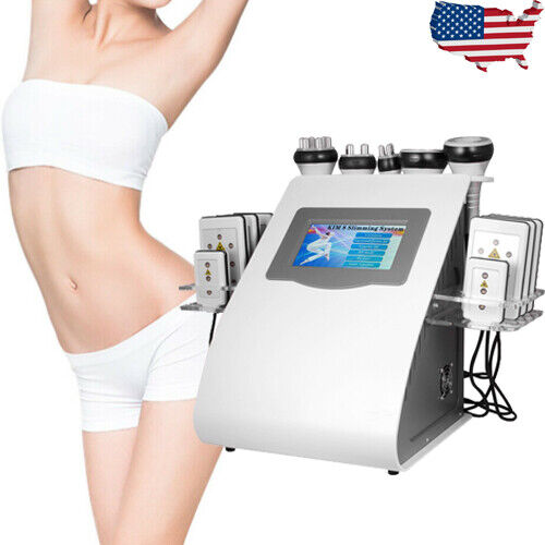 6 In 1 Slimming Machine Ultrasonic Cavitation Body Face Massager 8 Pads