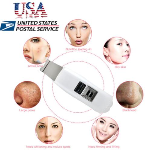 Facial Beauty Machine Ultrasound Home Spa Device Ion Skin Scrubber