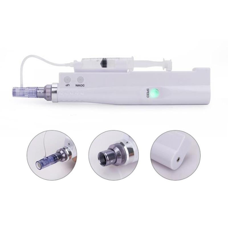 Portable Facial Skin Therapy Anti Aging Electric Micro Needle Stamp Device